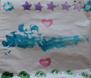 L's earth painting.